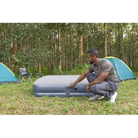 BESTWAY Airbed Queen Built-In DC Pump 2.03x1.52x36cm, Φουσκωτό Στρώμα Ύπνου Διπλό με Εσωτερική Τρόμπα, 6716T