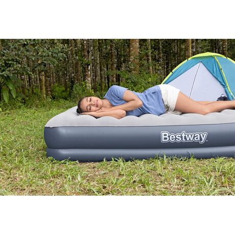 BESTWAY Airbed Queen Built-In DC Pump 2.03x1.52x36cm, Φουσκωτό Στρώμα Ύπνου Διπλό με Εσωτερική Τρόμπα, 6716T