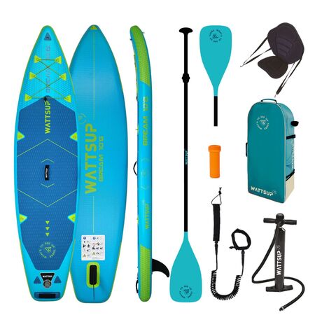 WATTSUP Φουσκωτή σανίδα SUP Bream 10'6" Touring φουλ πακέτο με κάθισμα και κουπί 2σε1