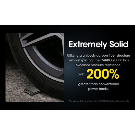 POWER BANK NITECORE CARBO 20000 Carbon Fiber, Fast Charge Output (77Wh)