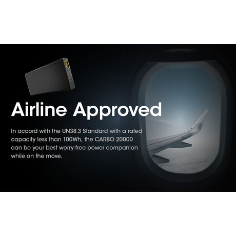 POWER BANK NITECORE CARBO 20000 Carbon Fiber, Fast Charge Output (77Wh)