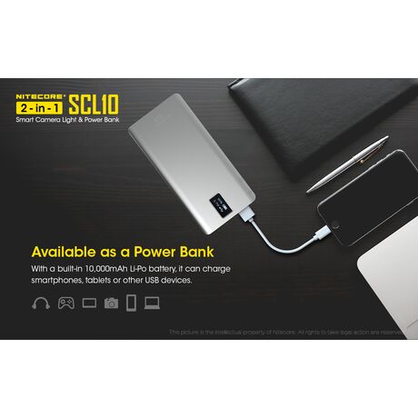 POWER BANK + CAMERA LIGHT 2in1 NITECORE SCL10 POWER BANK + CAMERA LIGHT 2in1 NITECORE SCL10