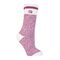 H.H.SOCKS CREAM BLOCK TWIST CREW WOMEN BERRY 4433