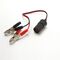 Κροκοδειλάκια μπαταρίας με έξοδο 12V